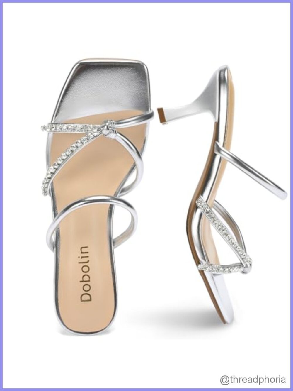 Kitten Heel Strappy Sandals Slip On Open Toe Women's Dress Shoes